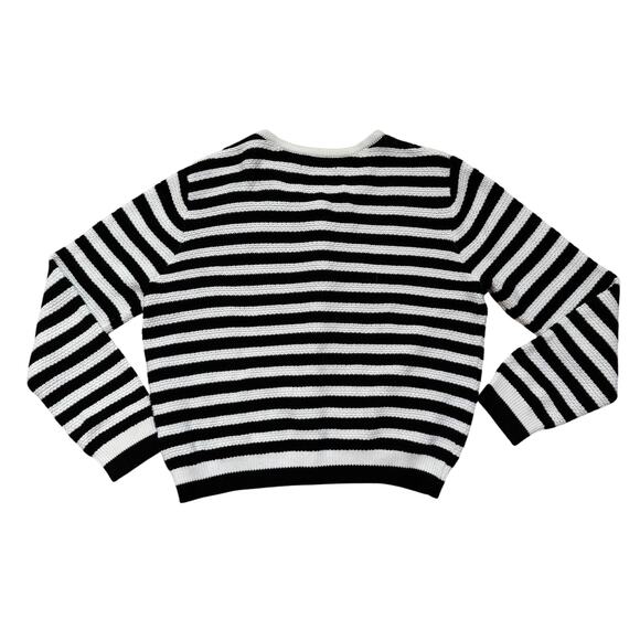 Lillusory Lady Cardigan SZ M Black Cream NWOT Classy Work Classic Preppy - Picture 2 of 7